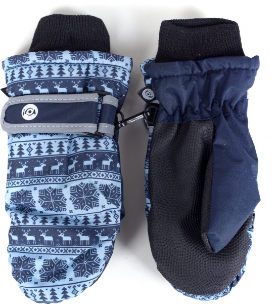 Варежки YO! лыжные детские р.14 синий 