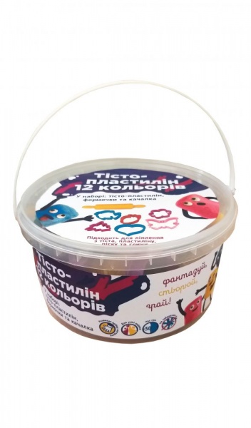 Набір для ліплення DGT-ART тісто-пластилін 12 кольорів TY4440