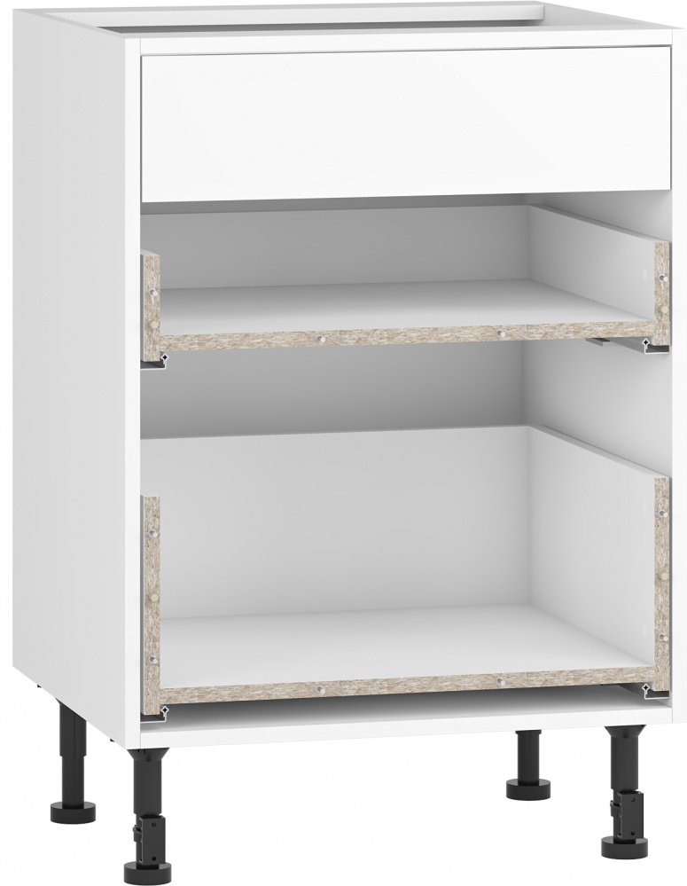 Тумба нижня Грейд з3-маящиками часткового висування Q-25 Оптимум 600x870x522 мм білий