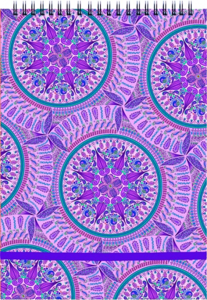 Блокнот Калейдоскоп А5 спираль пластиковая обложка 120 листов клетка O20353 Optima