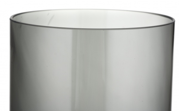 Ваза стеклянная Wrzesniak Glassworks Колба 15-3881A 25,5 см серый 