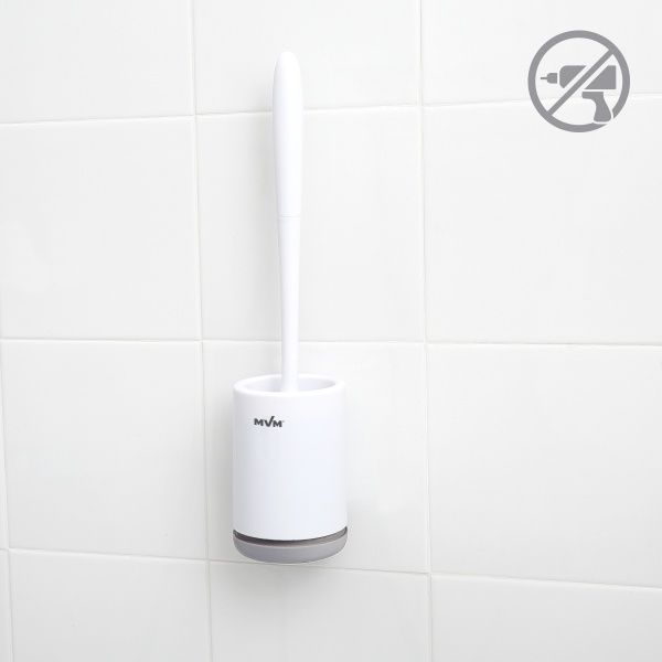 Ершик для унитаза MVM BP-12 белый с серым