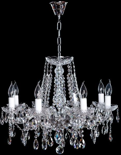 Люстра подвесная Crystal Life 8x40 Вт E14 хром A2320LM-8CC 