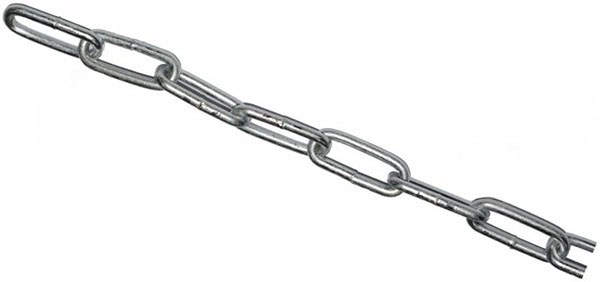 Цепь длиннозвеньевая 3 мм 1 м оцинкованная