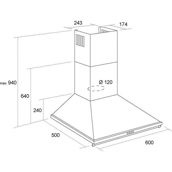 Витяжка Pyramida KH 60 RUSTICO IVORY