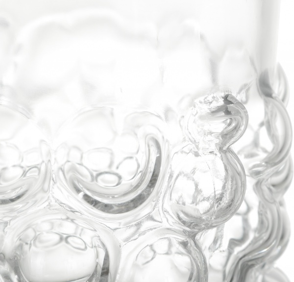 Ваза стеклянная Bubbles 21 см прозрачная 