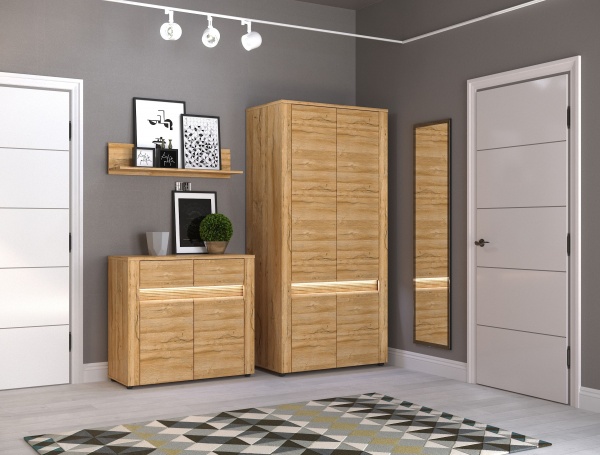 Комод SOKME 2Д/2Ш Санді дуб гранд/дуб гранд 