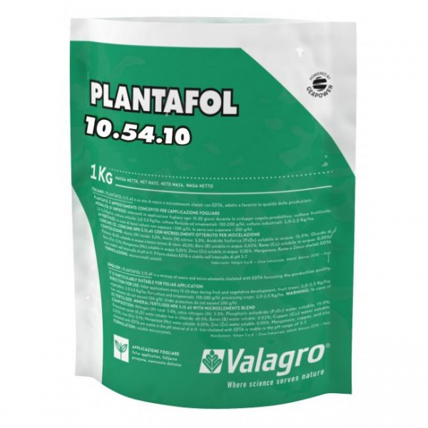 Удобрение минеральное Valagro Plantafol (10+54+10) 1 кг