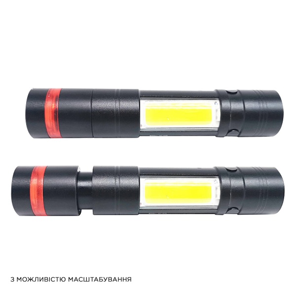 Фонарик Quantum QM-FL1030 Assistant 3W LED+COB USB с функцией Power Bank черный