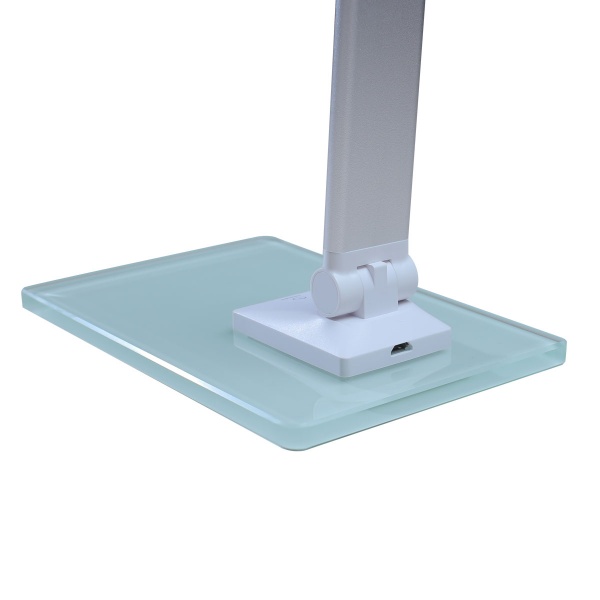 Настольная лампа PLATINET LED 14B 6W 5500K AC100-240V 50/60Hz 6 Вт серебристый металлик 