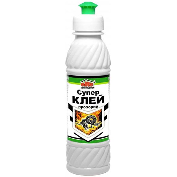 Клей універсальний Elite Construction Супер клей прозорий 0,4 л 
