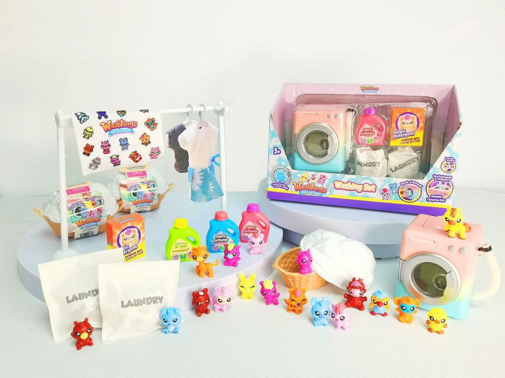 Игровой набор WASHLINGS Магическая стирка со стиральной машинкой 2409011