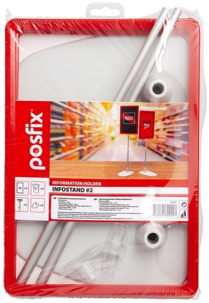 Стійка інформаційна А4 червона Infostand (2 комплекти)