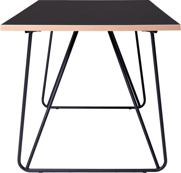 Стол обеденный Nowy Styl ROCKY BLACK (25) 1380x770x755 (CH) черный/фанера