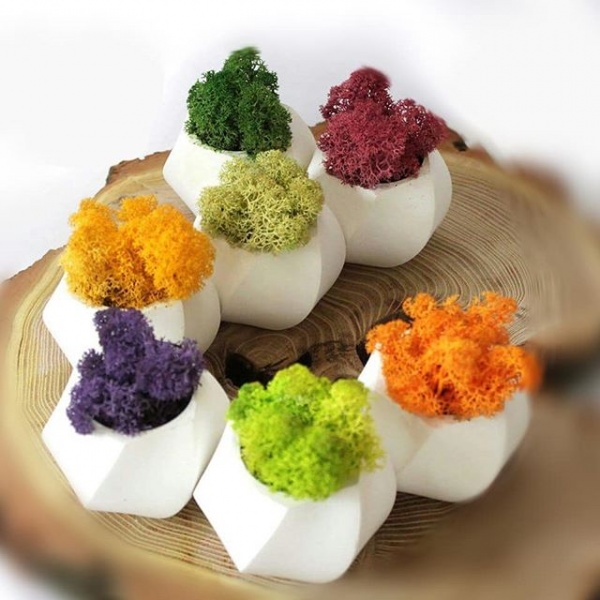 Кашпо декоративне Businkos білий бетон