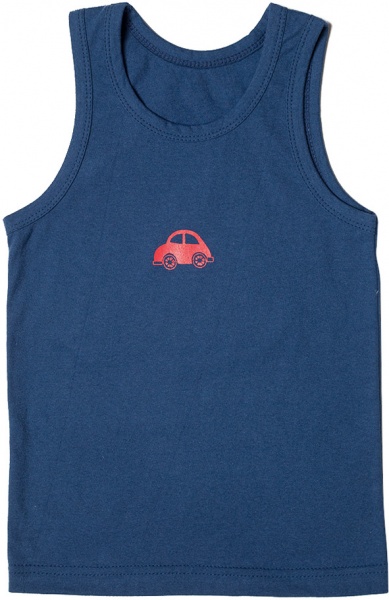 Майка для мальчиков для мальчиков Мамин Дом Машинка р.116 синий 21008 