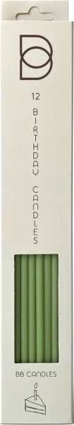 Свічки для торта BB CANDLES olive wood 25 см 12 шт.