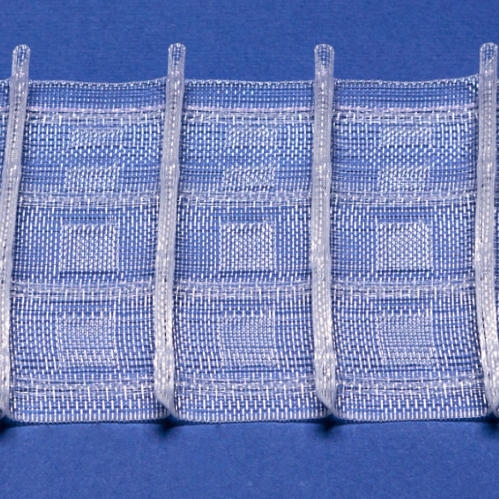 Тасьма Bocelli 44113/76 прозора рівномірна 1:1,85 4 ряди петель