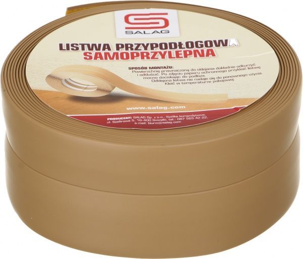 Плинтус самоклеющийся Salag бежевый 30х20х5000 мм 