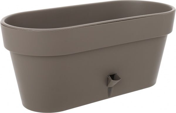 Горшок пластиковый Santino Latina овальный 6,7л коричневый 