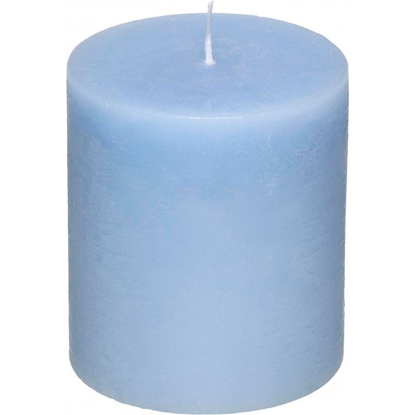Свеча Цилиндр Рустик аквамарин 120 мм