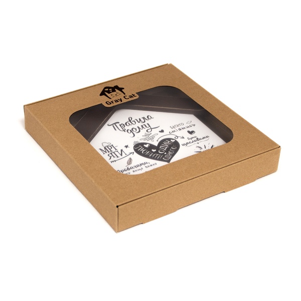 Ключница GrayCat Правила дома 18х18 см (кмм0102)