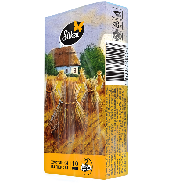 Салфетки гигиенические кармашки Silken Патриотические 10 шт.