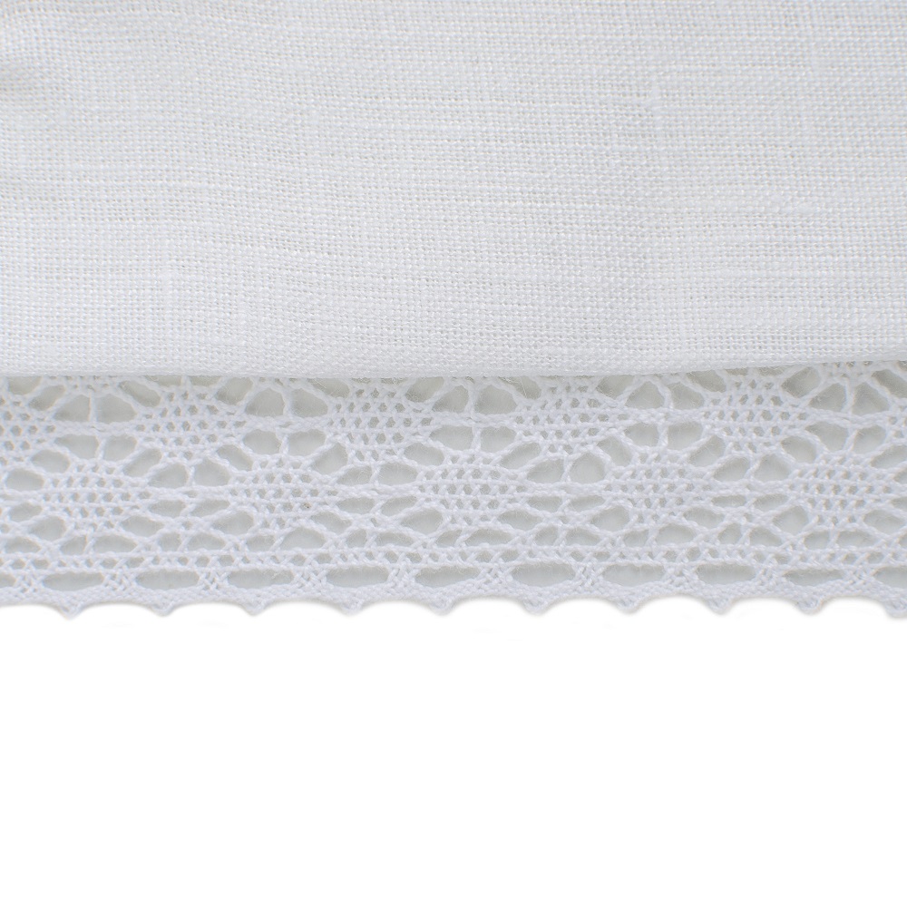 Рушник великодній з мереживом Церква 40x75 см білий із золотим