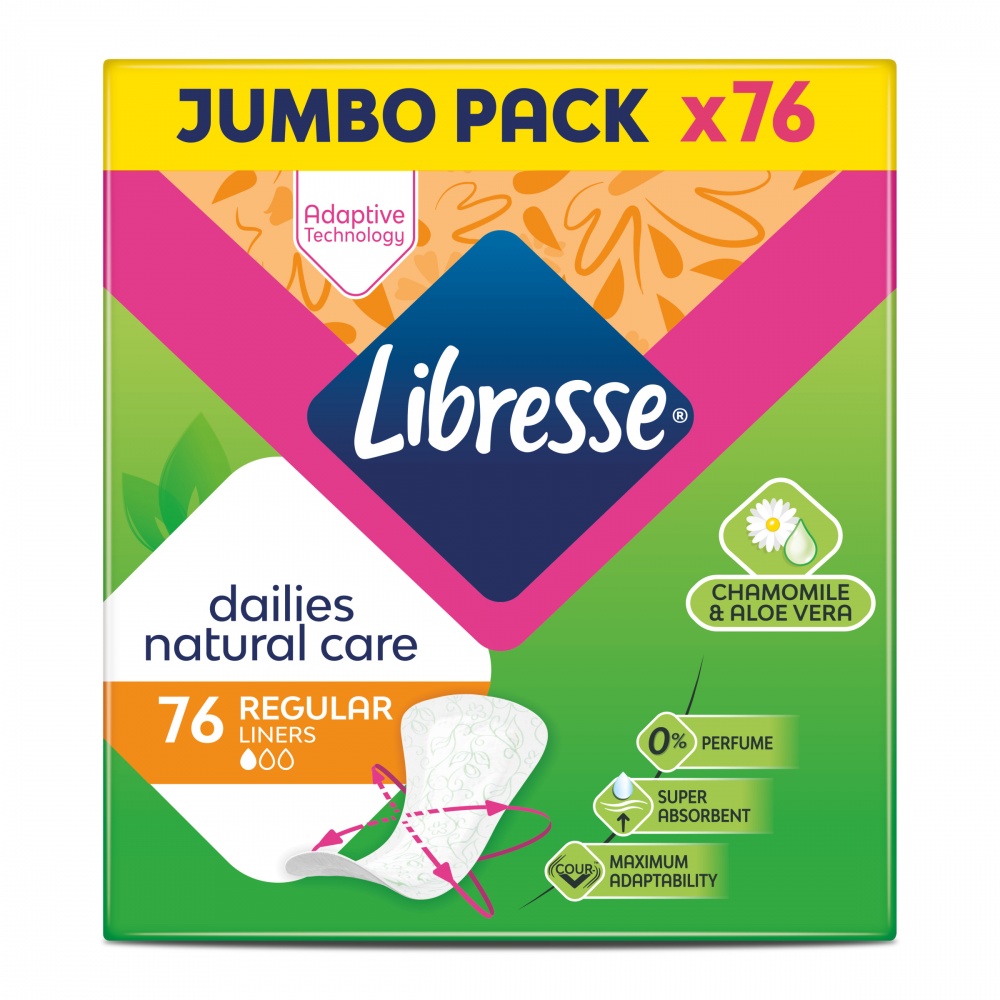 Прокладки ежедневные Libresse Натуральная забота 76 шт.