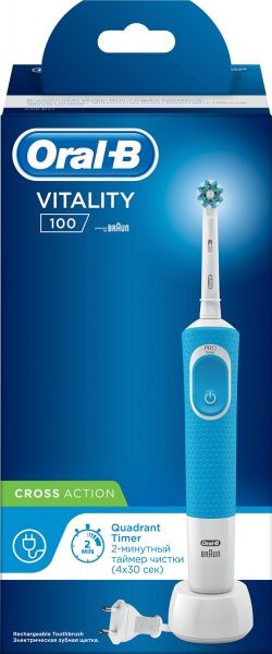 Электрическая зубная щетка Oral-B Sensitive Clean Vitality 100 Blue