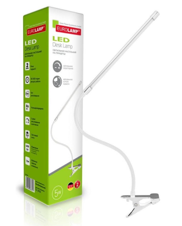 Настільна лампа Eurolamp 5 Вт без цоколя білий LED-TLP-5W(white)