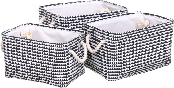 Корзина BW 30х20х18 см черно-белый
