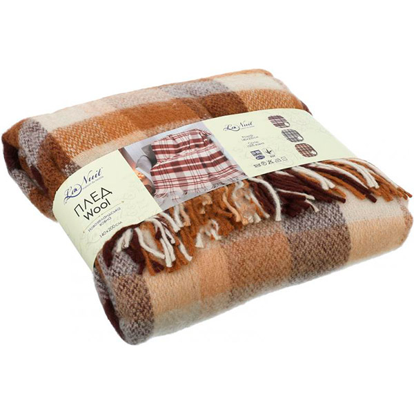 Плед Wool 140x200 см бежевый La Nuit 