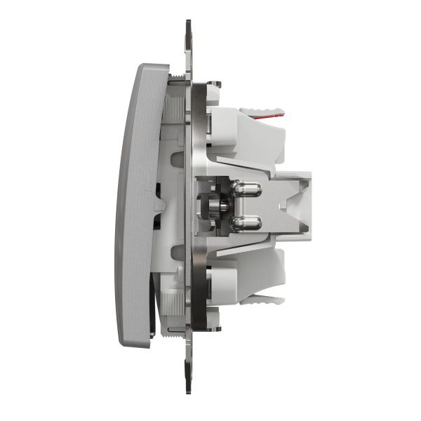 Переключатель проходной одноклавишный Schneider Electric Sedna Design без подсветки 10 А 250В алюминий SDD113106