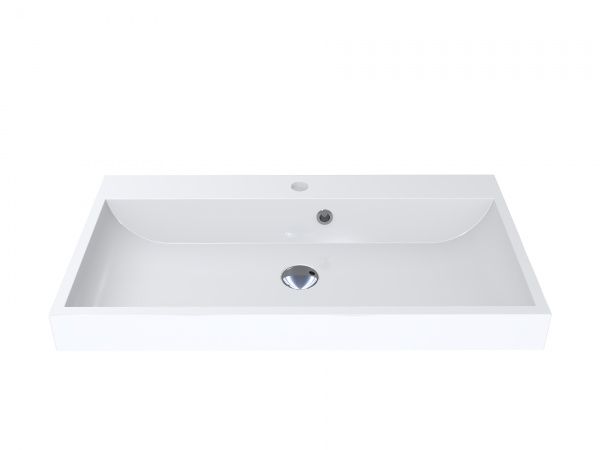 Умывальник мебельный Miraggio Varna 800 из искусственного мрамора 80x42 см 0000258