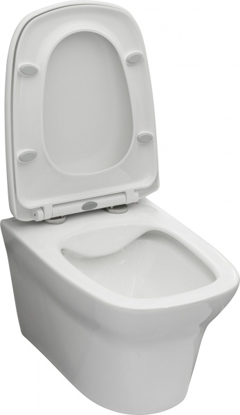 Унітаз підвісний EGO STYLE NEW Rimless з дюр.сид. S/C