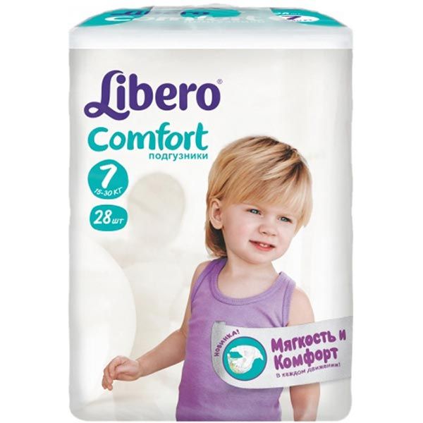 Подгузники Libero Comfort 7 XL Plus 15-30 кг 28 шт