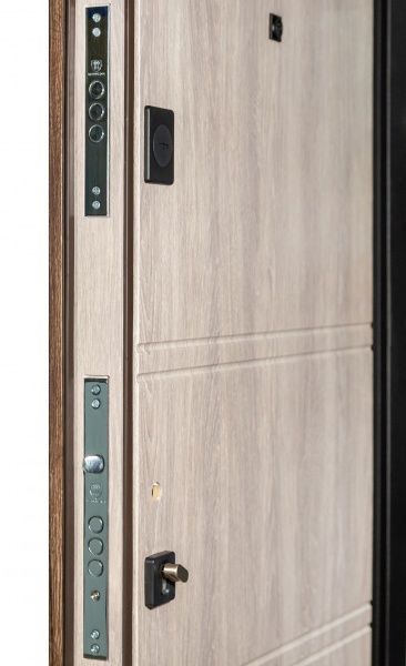 Двері вхідні Revolut Doors В-617 модель 234-237 дуб тютюн / дуб немо срібний 2050x950 мм праві