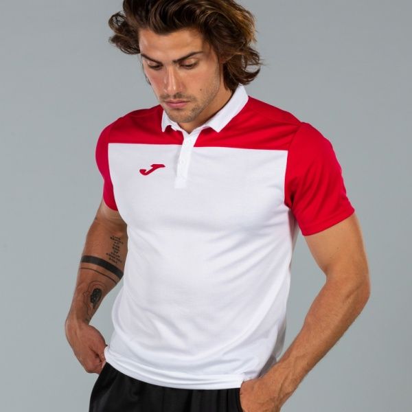 Поло Joma POLO SHIRT HOBBY II WHITE-RED S/S 101371.206 5XS білий