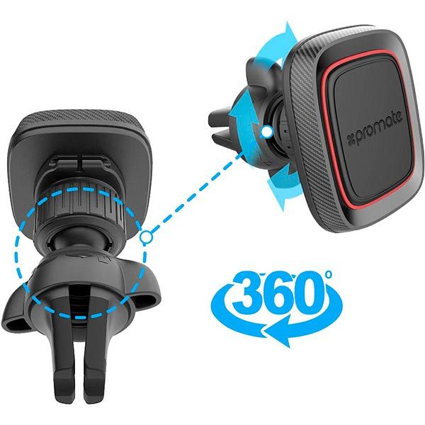 Тримач магнітний Promate AirGrip-1 чорний із червоним