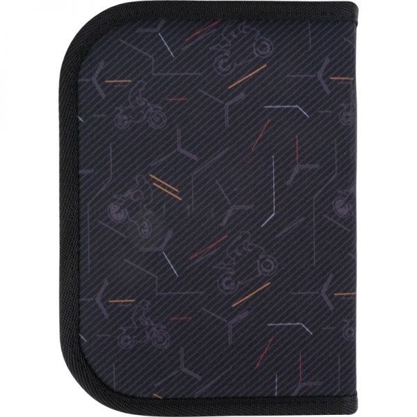 Пенал школьный 622 Moto power 49680 KITE черный