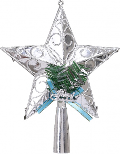 Верхівка для ялинки комбінована d180 мм срібло 