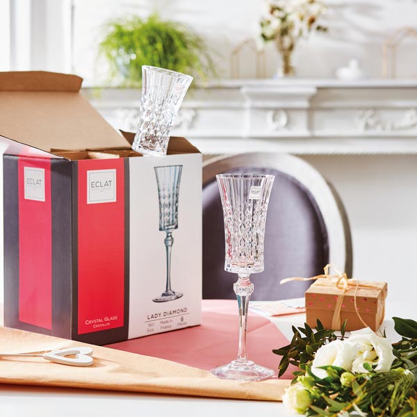 Набір бокалів для шампанського Lady Diamond 150 мл 6 шт. 