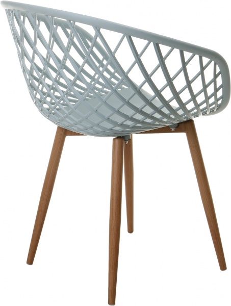 Стілець обідній з підлокітниками Air gray-green бежевий/зелений