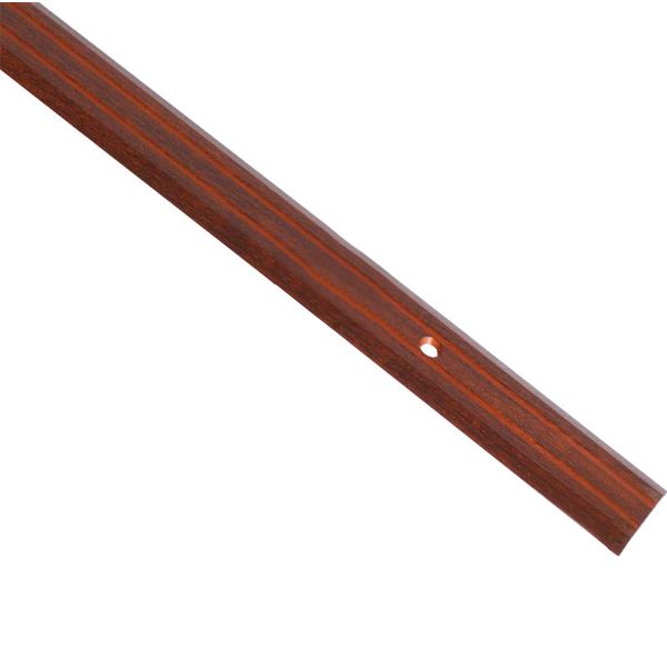 Порожек алюминиевый декорированный Braz Line рифленый с отверстиями 25x900 мм орех бурбон