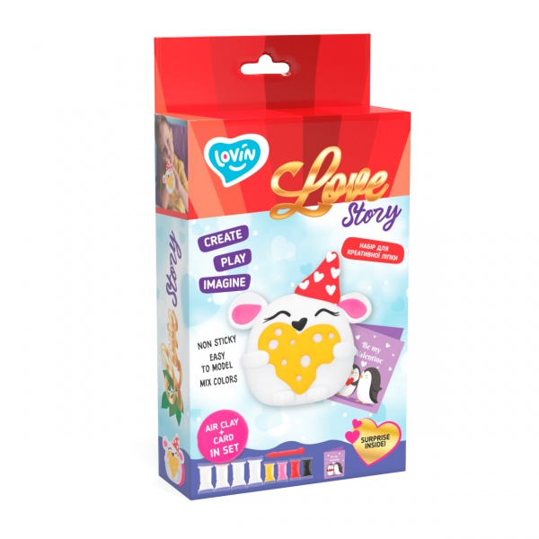 Набор для творчества Love story Мышка с воздушным пластилином Lovin 