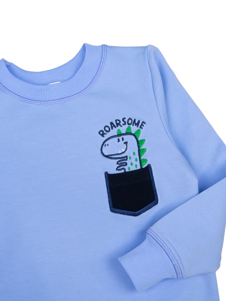 Свитшот для мальчика Luna Kids Дино р.80 голубой 