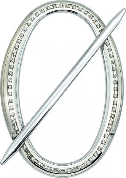 Декор Овал Еліт 180х125 мм срібло глянець D0003-2 MISLT