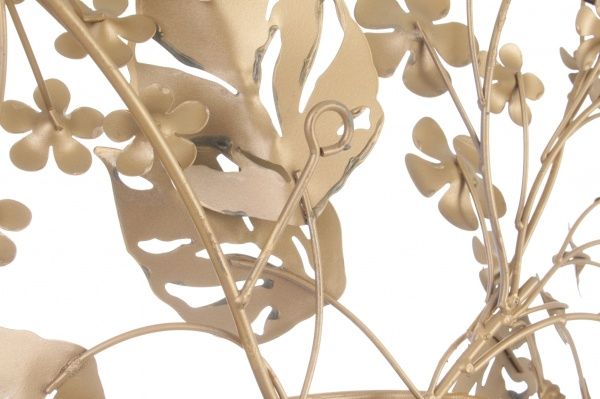 Декор настінний Bouquet 57x49,5 см сірий із золотим 