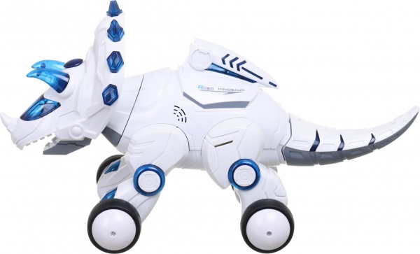 Інтерактивний робот Shantou Трицератопс 34х18х23 см біло-блакитний 1043A